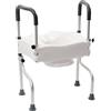 GramStudio Rialzo per sedile WC, regolabile con braccioli, ponte sollevatore 110 mm, capacità di peso 150 kg