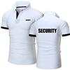 LSTQPK Polo da Uomo T-Shirt per Security Stampa Bavero T-Shirt Golf Manica Corta Rugby T-Shirt Polo Sportive Adolescenti-Black||5XL