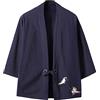 ROLAQDK Cardigan Lino Lungo Kimono Uomo Cappotto Doppiopetto Uomo Corto Pullover Invernale Camicie e Top in Cotone e Lino Casual Estivi da Uomo Jacket Uomo Autunno Cardigan Autunno Uomo
