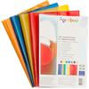gimboo 2285BTS14PL-10 - Copertine per quaderni, formato DIN A5, in pellicola di polipropilene trasparente, per quaderni scolastici, 150 μm, colore: blu/trasparente