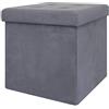 HOME DECO FACTORY Box-Pouf Pieghevole, Grigio