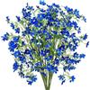 MEIVINES Fiori Finti da Esterno Fiori Artificiali a Gambo Lungo, 8PCS Piante Finte da Interno, Fiori di Seta per Casa Giardino Finestra Portico Agriturismo Matrimonio Festa Cimitero (Blu, 8PCS)