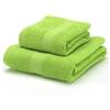 Boncasa - Set di asciugamani, 100% cotone pettinato (non rigenerato), filatura ad anello, 450 g/m2, morbidi al tatto (verde chiaro, set da 2 pezzi)