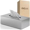 ovimar cosmetic tissue box Fornaes | acciaio inox | argento | dispenser di fazzoletti, asciugamani di carta, fazzoletti cosmetici per bagno, cucina, tavolo da pranzo | montaggio a parete opzionale