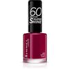 Rimmel London Smalto Unghie 60 Seconds Super Shine - Asciugatura Rapida e Lunga Durata - 320 Rapid Ruby (Rosso Scuro) - 8 ml