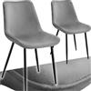 TecTake® Set 2 Sedie Sala da Pranzo Effetto Velluto, Sedie Soggiorno con Morbida Imbottitura, Seduta Ergonomica, Poltrone Velluto Versatili, Sedie Design Moderno - Grigio
