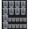 Lahviuu Misurini Graduati, 20 Pcs Trasparente Bicchiere Dosatore Cucina Caraffa Misurazione Plastica, per Cottura di Resina Epossidica, Pigmento, Farmaci