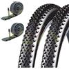 ECOVELO EBA27MAS 2 COPERTONI 27.5 X 2.10 (54-584) + 2 CAMERE D'ARIA PER MTB BICI BICICLETTA NERO