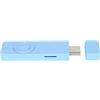 PUSOKEI Lettore Musicale, Chiavetta USB MP3 con Auricolari da 3,5 Mm/1,4 Pollici, Lettore MP3 con Cordino, Espandibile Fino a 32 GB(Blu)