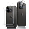 QULLOO Vetro Temperato Per IPhone 13 Pro 6,1'' (4 Pezzi) - 2 Pellicole Schermo 9H + 2 Protezioni Fotocamera, Anti-impronte, Trasparente - 3