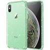 JETech Cover Glitter per iPhone XS Max, 6,5 Pollici, Custodia Bling Brilla Paraurti Antiurto da Telefono, Carino Scintillante con Donne e Ragazze (Verde)