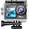 EMPOTEC Action Camera Video 5K 30FPS 4K 60FPS Foto 24MP WIFI Micro SDHC Touch LCD 2 + 1,44 Videocamera Lente 170° Impermeabile Waterprooof 30mt Subacquea Batteria Litio 1050mah Sport Cam + Accessori