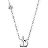 Engelsrufer Collana da donna in argento sterling con ciondolo lettera B, tempestata di una pietra di zirconia, regolabile in due lunghezze, lunghezza: 44 cm, Länge 40 + 4 cm, Argento sterling,