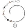 Engelsrufer Bracciale da donna in acciaio inox, perla 32013913, 17 cm, Acciaio inossidabile, Nessuna pietra preziosa