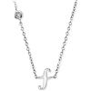 Engelsrufer Collana da donna in argento sterling con ciondolo lettera F, tempestata di una pietra di zirconia, regolabile in due lunghezze, lunghezza: 44 cm, 40 cm, Argento sterling, Nessuna pietra