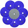 QUEFORET Dischi Diamantati per Lucidatura Grana 50-8 Pezzi Tamponi Lucidatura 100mm per Lucidatura Granito Marmo Quarzo Pietra a Secco