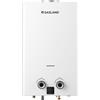 GASLAND Scaldabagno istantaneo a propano 10L, BG264 Scaldabagno a gas GPL con display LED per uso domestico, bianco, 50mbar