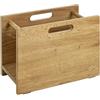 HAKU Portagiornali rovere, Legno massiccio - Dim. L 40 cm x A 30 cm x P 21 cm, Stile Tradizionale