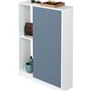MUEBLES PITARCH Scarpiera/Mobili da Ingresso Neo, 110 x 80 x 25 cm (altezza x larghezza x profondità), Colore Bianco/Talco Blu