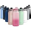 BOZ Borraccia Termica 1 Litro in Acciaio Inossidabile a Doppia Parete (Rosa Sfumato), Bottiglia Termica per Bevande Fredde e Calde, Borraccia Acciaio Inox Priva di BPA, Thermos Senza Retrogusto