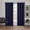 Exclusive Home Curtains Coppia di Tende oscuranti in Twill di Rasatello, con Occhielli, 132 x 274 cm, Colore: Blu Pavone