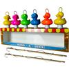 Dozer Set da pesca per anatra con 6 anatre multicolore in plastica, gancio e peso, 2 canne con ami, giocattolo da bagno e piscina