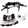 niannyyhouse 20 cm peluche vestiti da bambola cameriera gatto signora set fascia per capelli vestito grembiule 20,3 cm vestito bambola nero