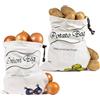 AffeGifts Sacchetti Porta Patate, Cotone Sacchi per Cipolle con Cerniera Laterale Sacchi per Patate Borsa per Patate e Cipolle per Conservare Keep Fresh 2 Pz (26 * 35cm)