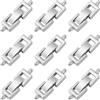 SUNNYCLUE 1 SCATOLA 10 PZ 22 mm Chiusura pieghevole in ottone Chiusura di estensione del bracciale in metallo argento Fermagli di estensione della collana di chiusura pieghevoli per la fabbricazione
