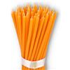 Danilovo - Candele in Cera d'Api, 50 Pezzi, Colore Arancione, Candele Decorative per Preghiera, per Rituali, Decorazione o Candele di Compleanno, 16 cm x 0,5 cm