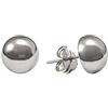 Minoplata Orecchini mezza sfera 12 mm. Realizzato in argento Sterling 925 un accessorio essenziale per il tuo portagioie, Argento sterling, Nessuna pietra preziosa