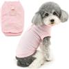 Zunea Estate Maglietta per Cani Piccola Taglia Cucciolo Vestiti T-shirt con Anello a D Morbida Traspirante Canotta Chihuahua Camicia di Base Abbigliamento Giocattolo Barboncino Canotta Rosa S