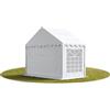 TOOLPORT Tendone per feste 3x2 m PVC bianco 100% impermeabile Gazebo da giardino Tendone da esterno Tenda party