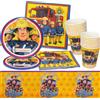 GUBOOM Fireman Sam Stoviglie per Feste, 73Pcs Fireman Sam Decorazione per Feste di Compleanno Include Piatti e Bicchieri Tovaglioli Tovaglie