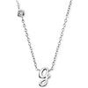 Engelsrufer Collana da donna in argento sterling con ciondolo lettera G - tempestata di una pietra di zirconia, regolabile in due lunghezze, lunghezza: 44 cm, Länge 40 + 4 cm, Argento sterling,