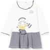 Chicco Abito a Manica Lunga con Colletto. Vestito, Bianco, 68 Bambina