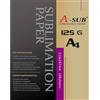 A-SUB Carta per sublimazione A4, 210x297 mm, 100 fogli, 125 g/m², Compatibile con stampanti a sublimazione EPSON, SAWGRASS, RICOH, BROTHER