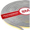 XEEINC 8m Guarnizione Adesiva a Spazzola, 9mm*23mm Guarnizione Porta Finestra, Resistente alle Intemperie, Isolamento Acustico Paraspifferi Guarnizioni Porta Blindata - Grigio