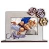 Pekiedo Cornice Foto Mamma con Fiori Portafoto in Legno da Tavolo Idea Regalo Festa della Mamma
