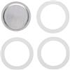 ZOKJSW Set 2 Gaskets 1 Filter for Moka Compatible with Bialetti Compatible with Pedrini And Others Available (6 Cups)