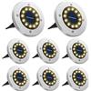 Bowfar Luci Solari da Giardino, 8 Pezzi 12 LED Lampade Solare da Terra, IP65 Impermeabili, Bianco Caldo Faretti Sepolta Solari a Led da Esterno, per Prato Vialetto Cortile Strade Paesaggio Patio