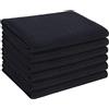 VIVOTE Strofinacci Microfibra, Asciugamani da Cucina di Alta Qualità, Super Morbidi e Assorbenti, Canovacci, Panni da Cucina, 6 Pezzi, 40 cm x 56 cm (Nero)