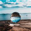 Siumir K9 - Sfera di vetro, 80 mm, sfera di vetro trasparente, con supporto per decorazione, meditazione, fotografia