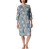 Schiesser Camicia da Notte a Maniche 3/4, 100 cm - Comfort Nightwear Set di Pigiama, Multicolor 2_181234, 44 Donna
