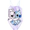 Disney Stitch Costume da Bagno per Ragazza, Design Stitch e Angel Costume Intero da Bagno per Ragazze e Bambina, Taglia 12 Anni | Lila