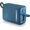 NGS Roller Furia 1 Blue - Altoparlante Portatile Compatibile con Tecnologia Bluetooth, Luci RGB, Impermeabilità IPX6, 15 W, True Wireless, USB, Durata Batteria 9 Ore, Blu