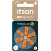 ITSON, PR13 batterie zinco-aria, confezione da 6, consigliate per apparecchi acustici intrauricolari ed esterni, confezione senza plastica, PR13(48) IT/6RM