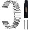 MaEiol 22mm Cinturino Metallo per Huawei Watch GT 6 Pro/GT 6/GT 5 Pro/GT 5/4 46mm /Huawei Watch 5/4 46mm /Ultimate 2, Cinturino Orologio Acciaio Inossidabile Ricambio per Donna Uomo - Argento