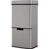 DecHome Pattumiera Automatica 72L con Sensore Infrarossi 3 Scomparti e Coperchio Rimovibile Acciaio e ABS 42x30x81cm - 18e851