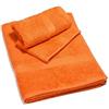 Caleffi Minorca Asciugamano con Ospite, Cotone , Arancio, Standard, 01824